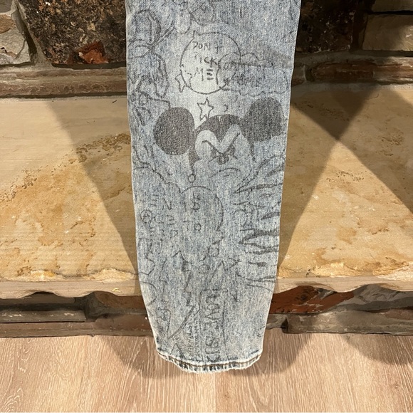 Ksubi Van Winkle Skinny Mid-Rise Bunker Blue Noize Graphic Jeans - Picture 9 of 14